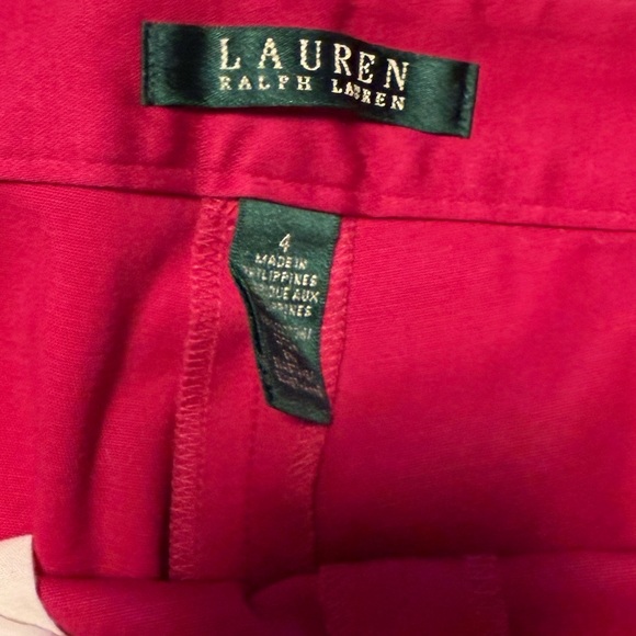 🩷 Lauren by Ralph Lauren Vibrant Hot Pink Women’s Pants Size 4 - Picture 7 of 11